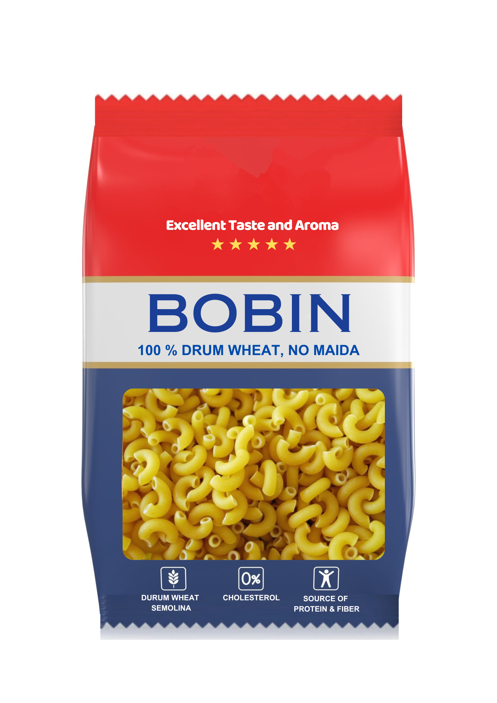 Bobin Elbows Pasta, 100% Durum Wheat, No Maida, Source of Protein & Fiber. (Copy)